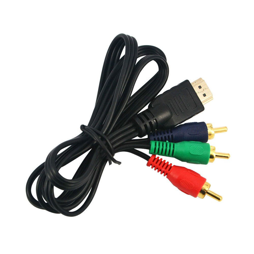 Cable HDMI 1080P compatible con 3 RCA, adaptador macho HDMI, Cable de Audio y Video para DVD, HDTV a 3RCA, 1M