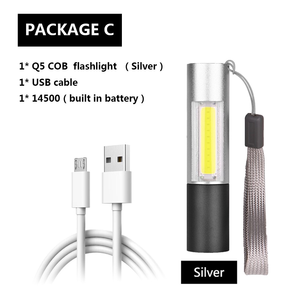 8000 Lumen z94 XM-T6 Power bank LED Zaklamp Zaklamp 3 modes schakelaar zoom lens ingebouwde oplaadbare batterij voor camping