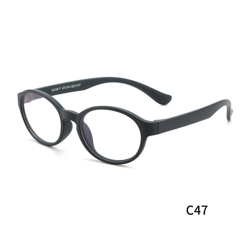 Beskyttelsesbriller briller ramme blå silikone børn børn dreng pige  tr90 højre anti: C47