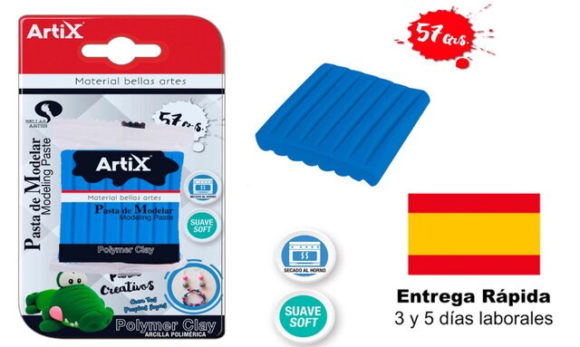 Polyclay Fimo 57g multicolor arcilla para moldear pasta de moldear cerámica bellas artes manualidades: azul oscuro