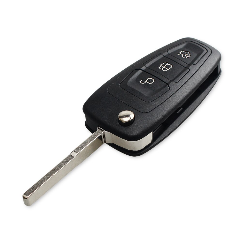 Keyyou til ford filp bilnøgle shell fob 3 knapper fjernbetjening til ford focus fiesta mondeo c max auto nøgle udskiftning: Hu101 knive