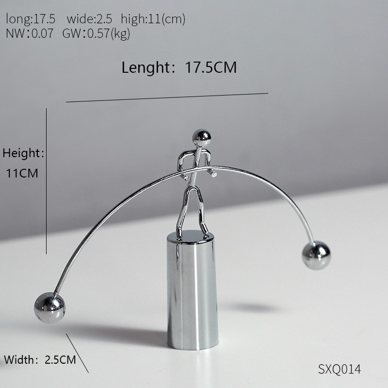Modern Perpetual Motion Machine Newton's Pendulum Physics Teaching Supplies Science Home Decor Office Desk Decor: Balanced people-A