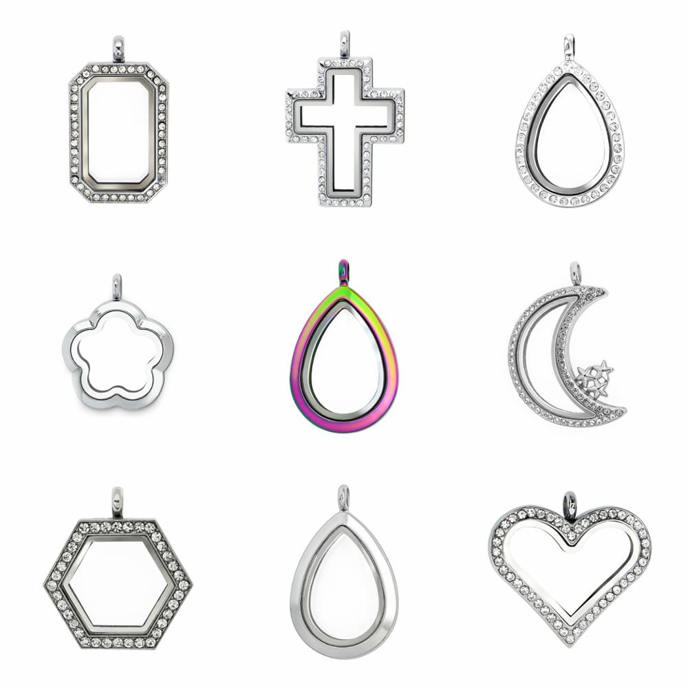 Medallón de cristal flotante para mujer, colgante de cristal con recuerdo de vida, fabricación de joyería, accesorios para , 1 unidad