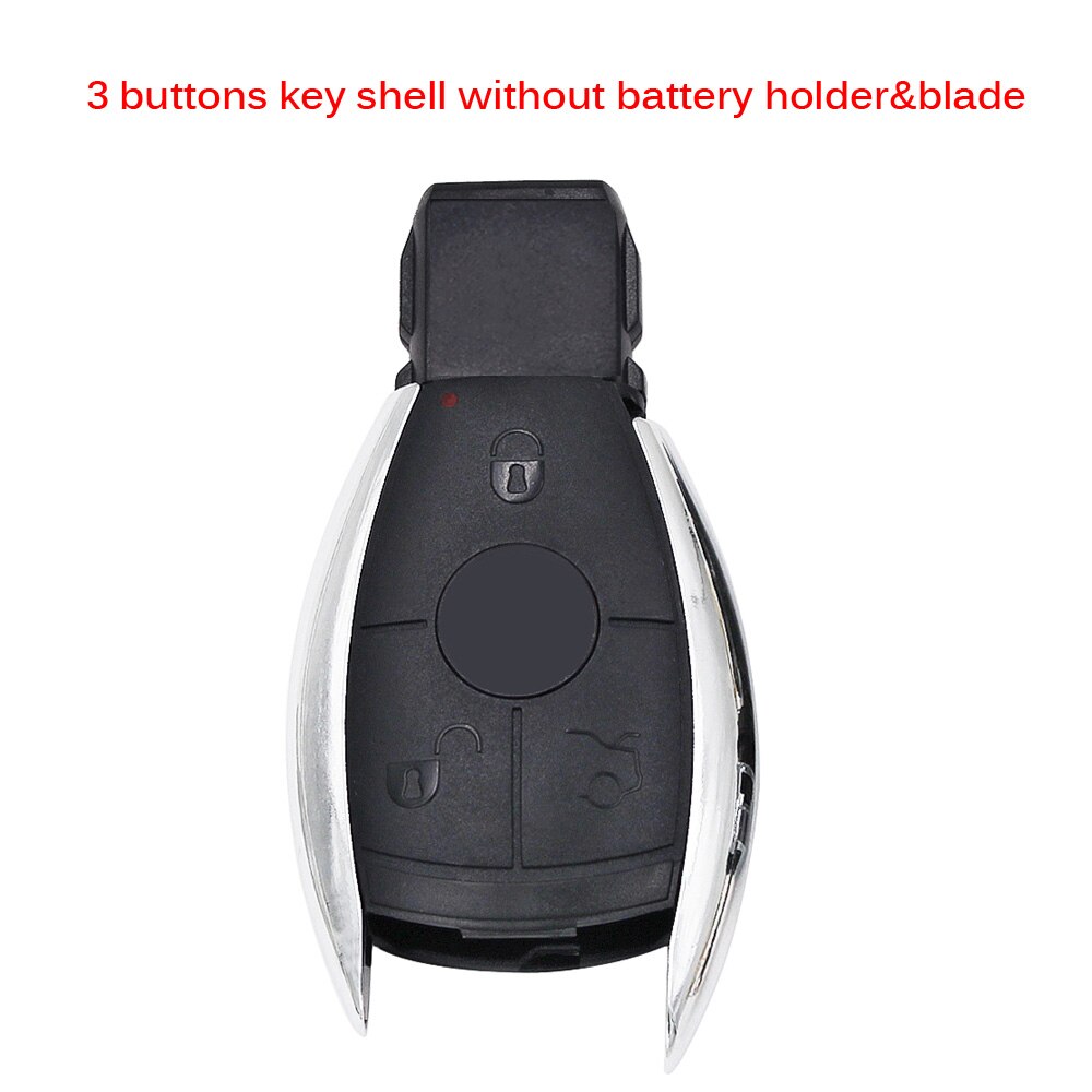 3/4 Button Smart Key Shell for Mercedes Benz W211 A C E G S R SL ML GML CL GL CLS CLA CLK SLK GLK with Battery Holder Small Key: 3B key shell