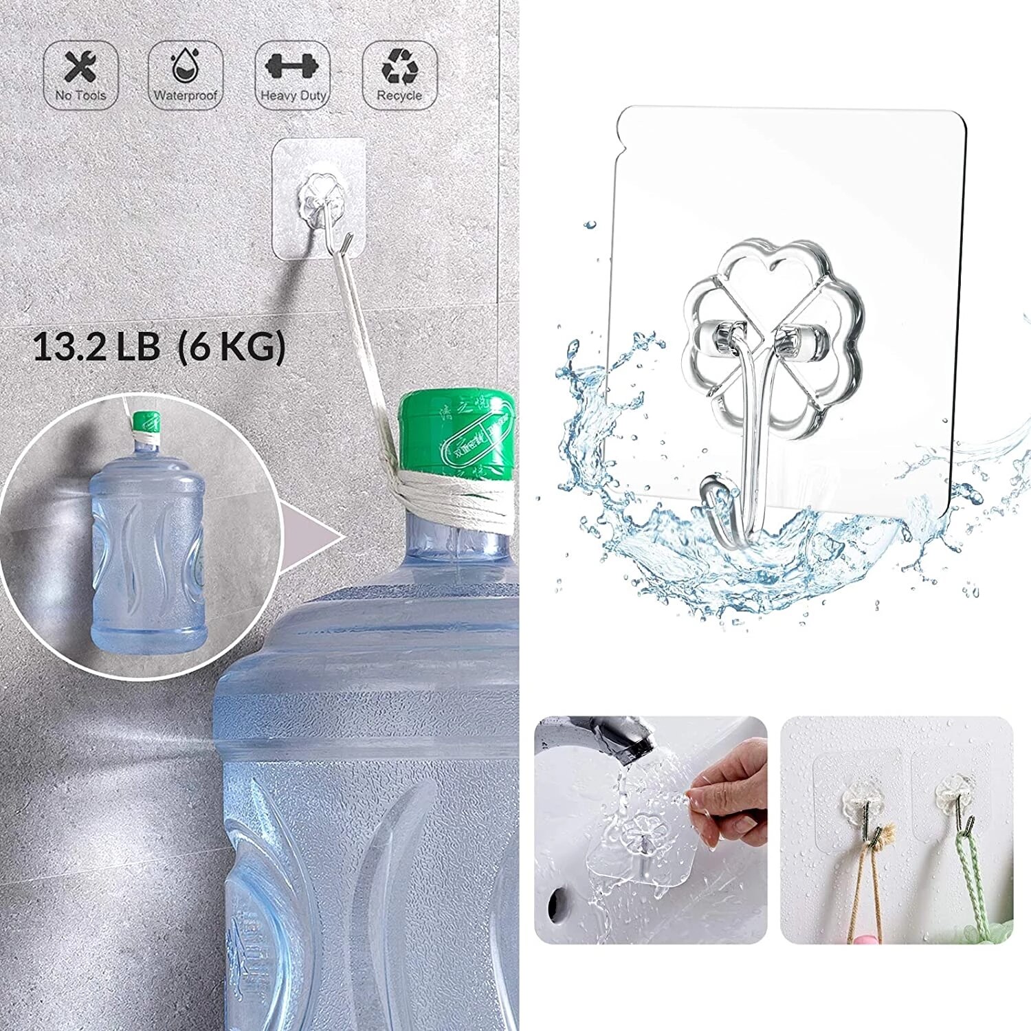 Przezroczyste mocny samoprzylepny drzwi wieszaki na ścianę haki ssania duże obciążenie stojak na kubki przyssawka robić kuchni ręcznik łazienkowy wiszące