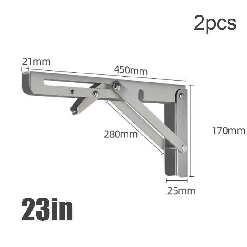 2pcs Decorative wall mounted shelf Triangle Folding stainless steel Foldable: A3