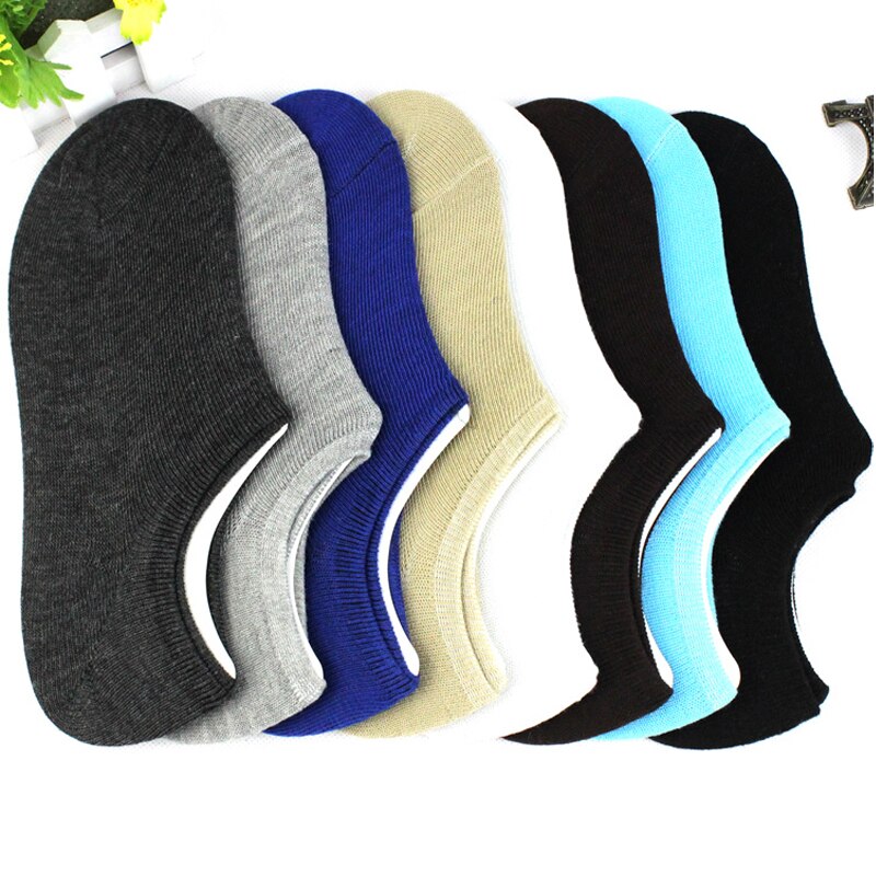 5 Pairs Boat Socks Spring Summer 8 Solid Colors Cotton Sock Slippers For Men Women