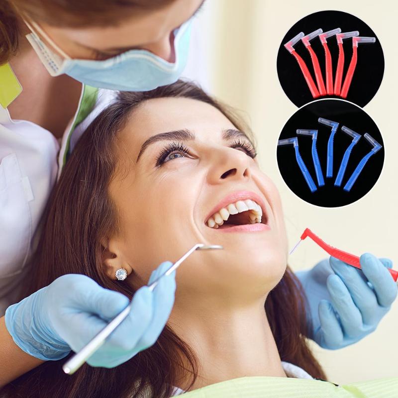 5pcs L Shape Interdental Brushes Oral Care Teeth Dental Floss Tooth Pick Toothpick Interdental Brush