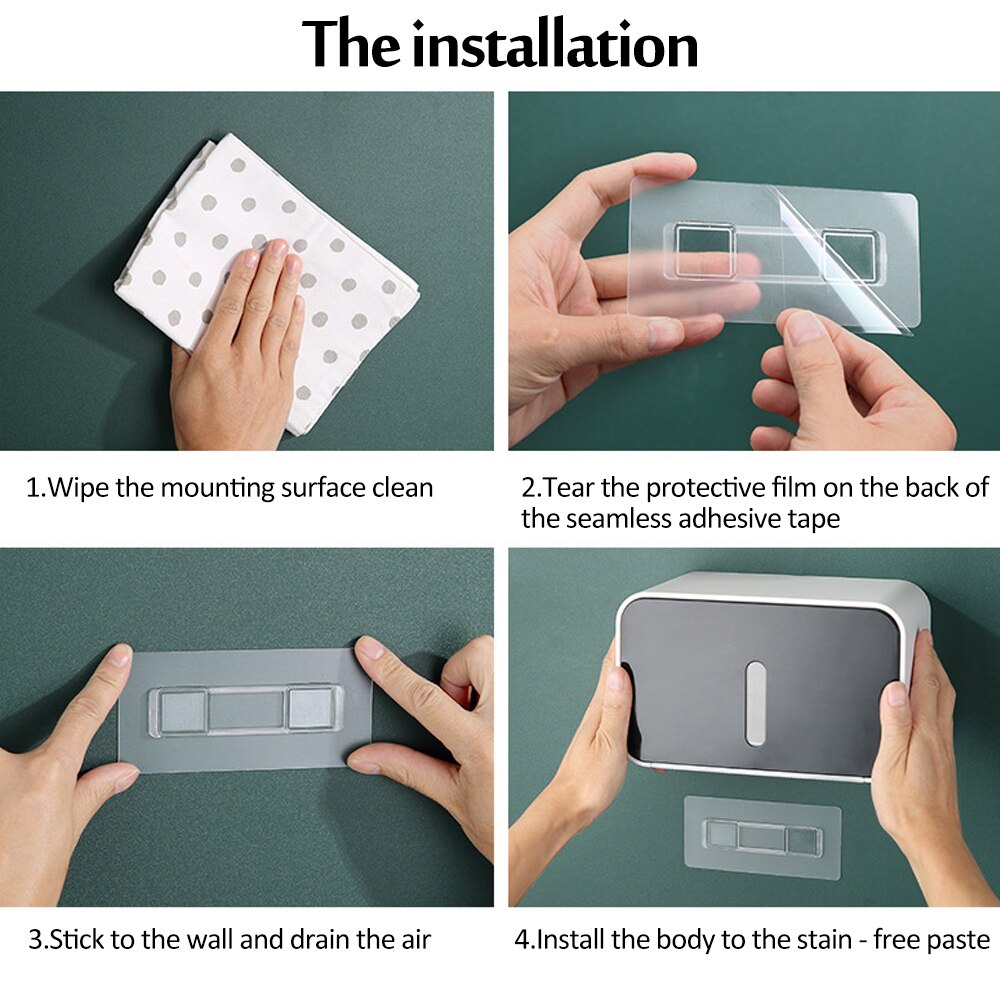 Multifunction Paper Holder For Toilet Paper Waterproof Wall Mounted Toilet Paper Tray Roll Paper Tube Bathroom Tissue Box Shelf