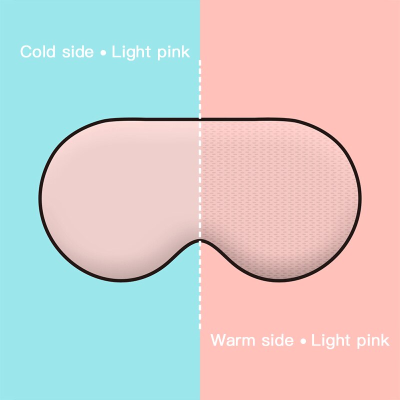 Imitated Silk Sleep Eye Mask Portable Travel Eyepatch Nap Eye Patch Rest Blindfold Eye Cover Sleeping Mask Night Eyeshade: Pink