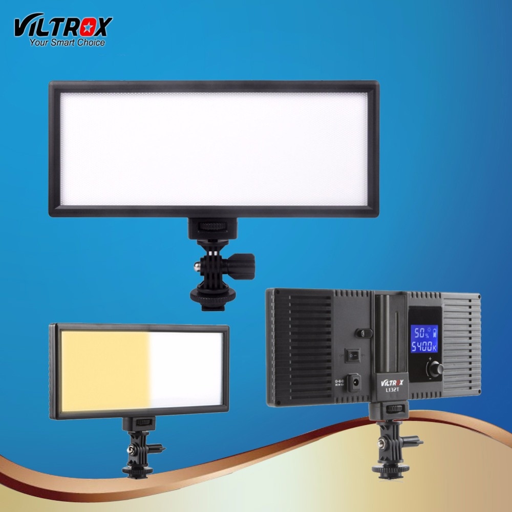 Viltrox L132T LED Video Licht Ultradunne LCD Bi-Kleur & Dimbare DSLR Studio LED Light Lamp Panel voor Camera Fotografie