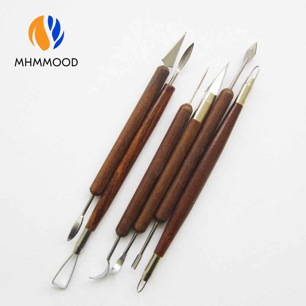 AIFUDA Aardewerk Clay Sculpting Tools - 22 Stks Houten Handvat Carving & Metaal & Plastic Vormen Gereedschap voor Beeldhouwkunst Keramische Klei