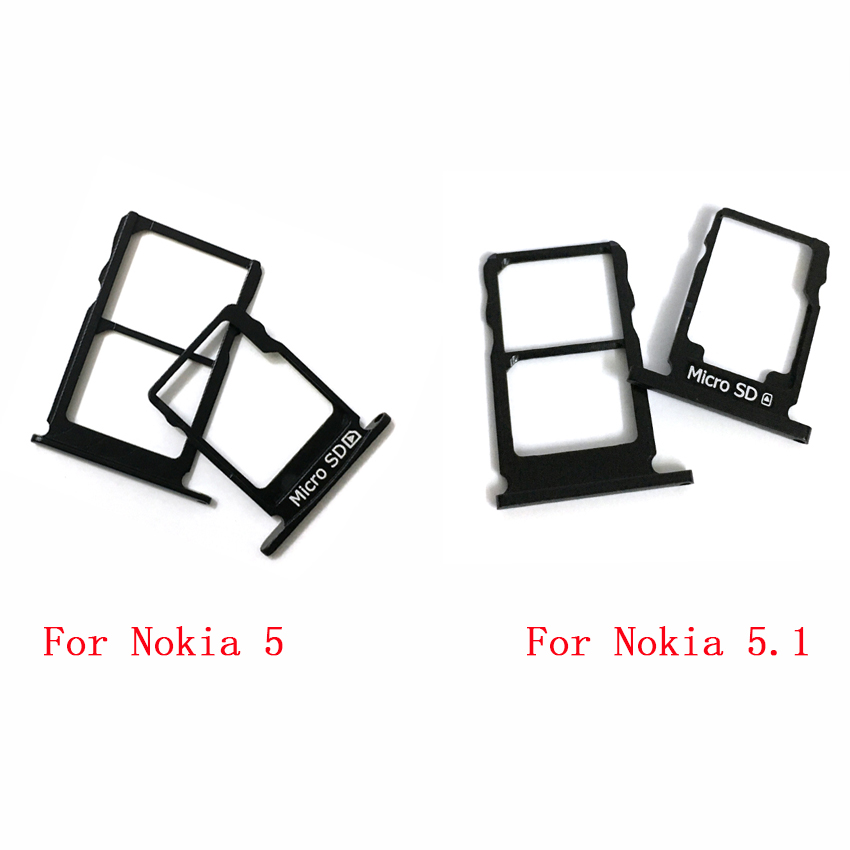 1Set Sim-kaart Lade Houder Socket SD Slot Voor Nokia 5 5.1 Repalcement Deel