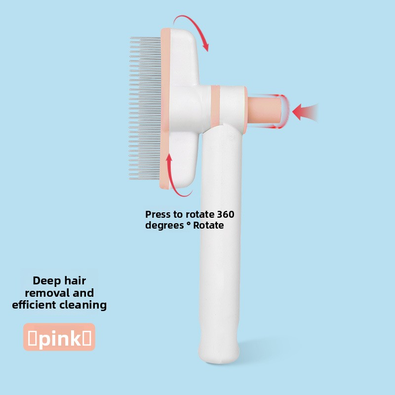 Pet Cat Comb Cat and Dog Hair Removal Brush Cleaning Hair Cleaner Beauty Cleaning Supplies Cat and Dog Universal Pet Supplies: Pink