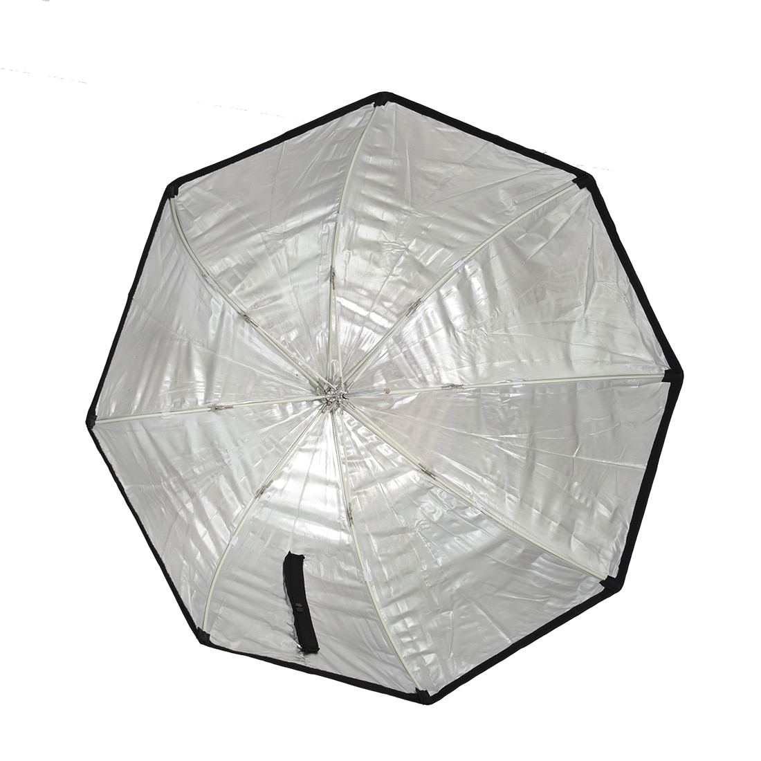80cm/31,5 in Octagon Regenschirm Softbox Reflektor Diffusor mit Carbon Faser Halterung für Speedlite-blitzlicht Silber Schwarz