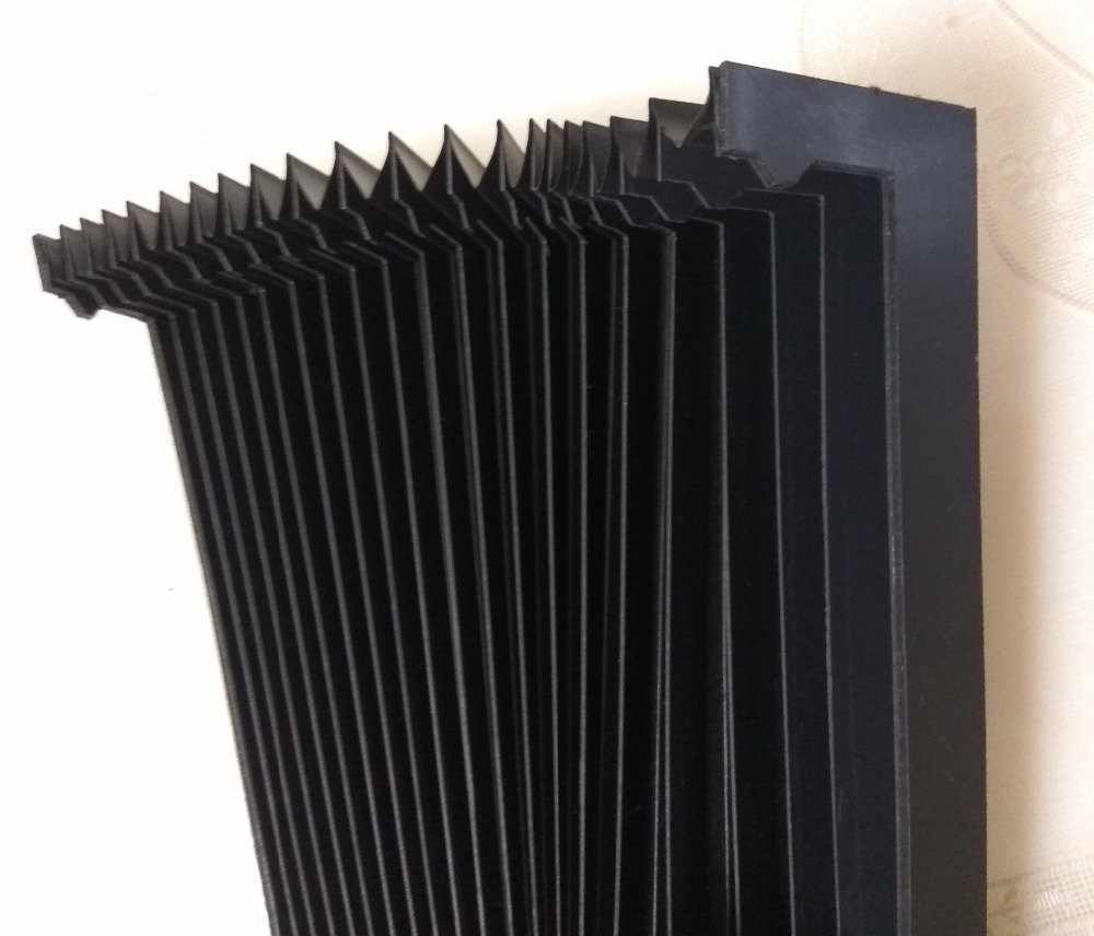 Chamfer accordion cnc machine bellows,Lmax350mm/width213mm/height55mm