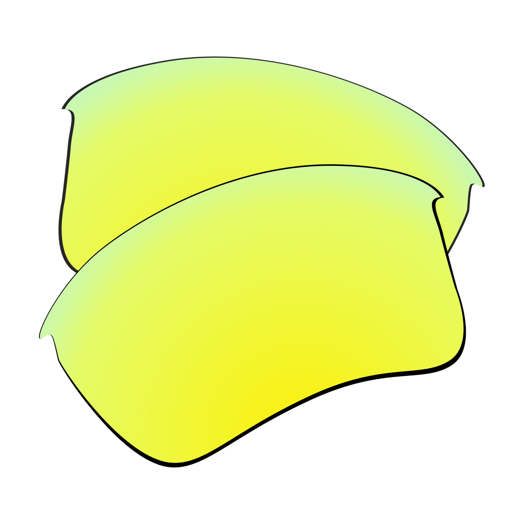 Lentes de substituição polarizadas snark para óculos de sol oakley half jacket 2.0 xl (apenas lentes)-várias escolhas: YELLOW