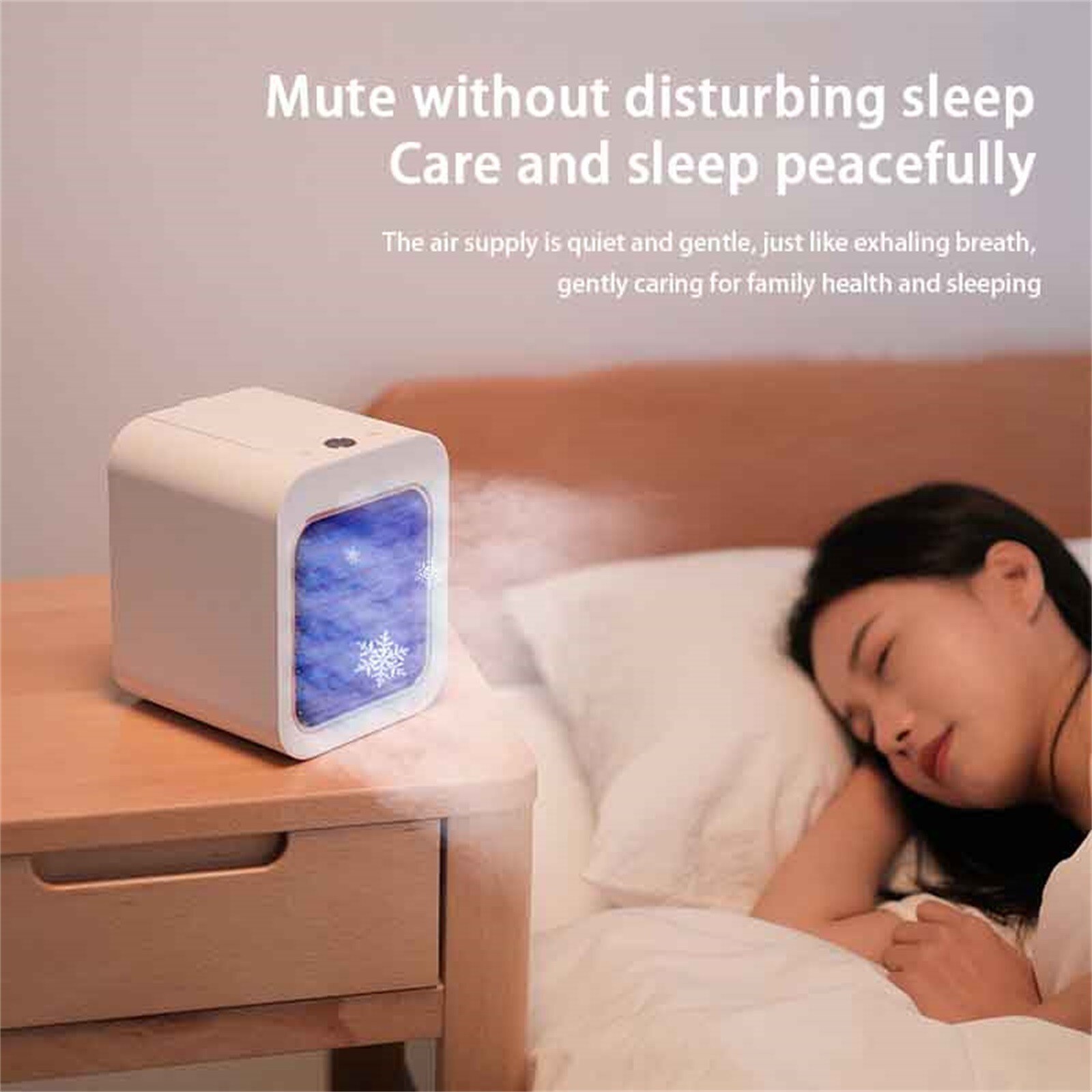 USB Mini Portable Air Conditioner Humidifier Air Cooler Fan Mini Desktop Multifunction Summer Upgraded Mute Cooling Fan