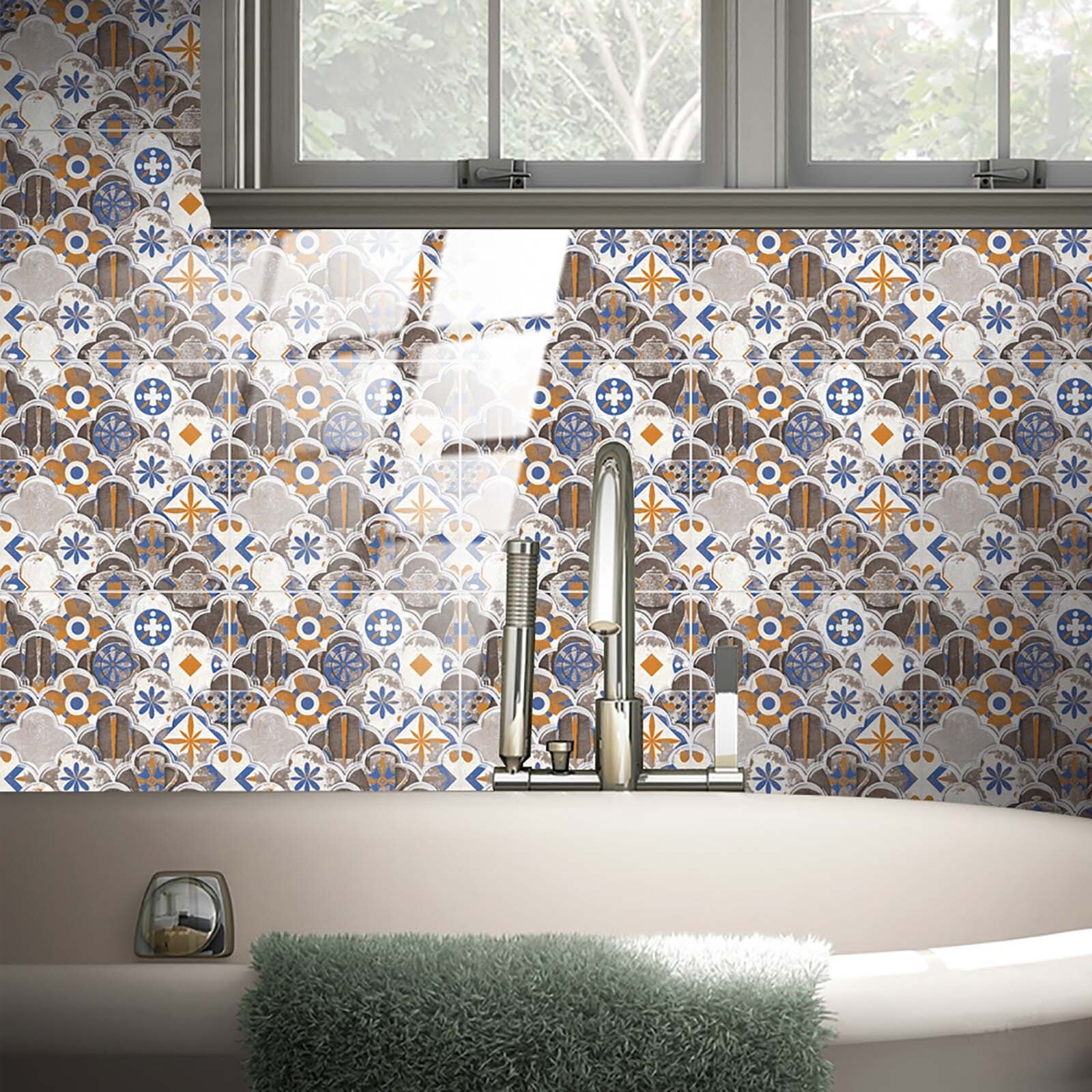 Mozaïek Tegel Zelfklevende Muur Sticker 5Pcs 10X10Cm Keuken Behang Muurschilderingen Waterdicht Stickers Woonkamer badkamer Decoratie