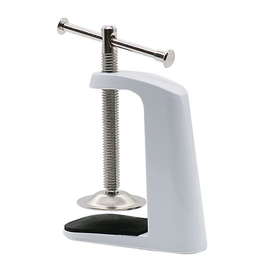 2 Pieces Stainless Steel Adjustable Arm Clamp Table Lamp Clip Swivel Lock 90mm Height