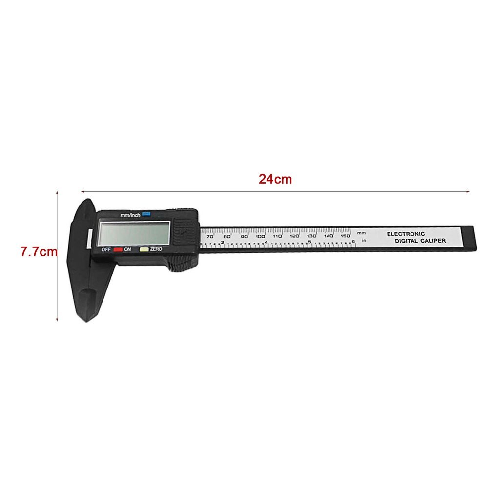 Elektronisk digital display vernier caliper 0-150mm digitalt mätinstrument innerdiameter ytterdiameter plast