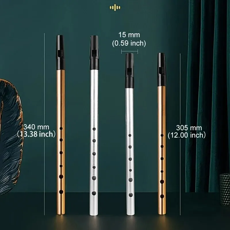 Miwayer auténtico silbato irlandés flauta C/D llave silbato de estaño con 6 agujeros perfecto instrumento Musical de música tradicional irlandesa