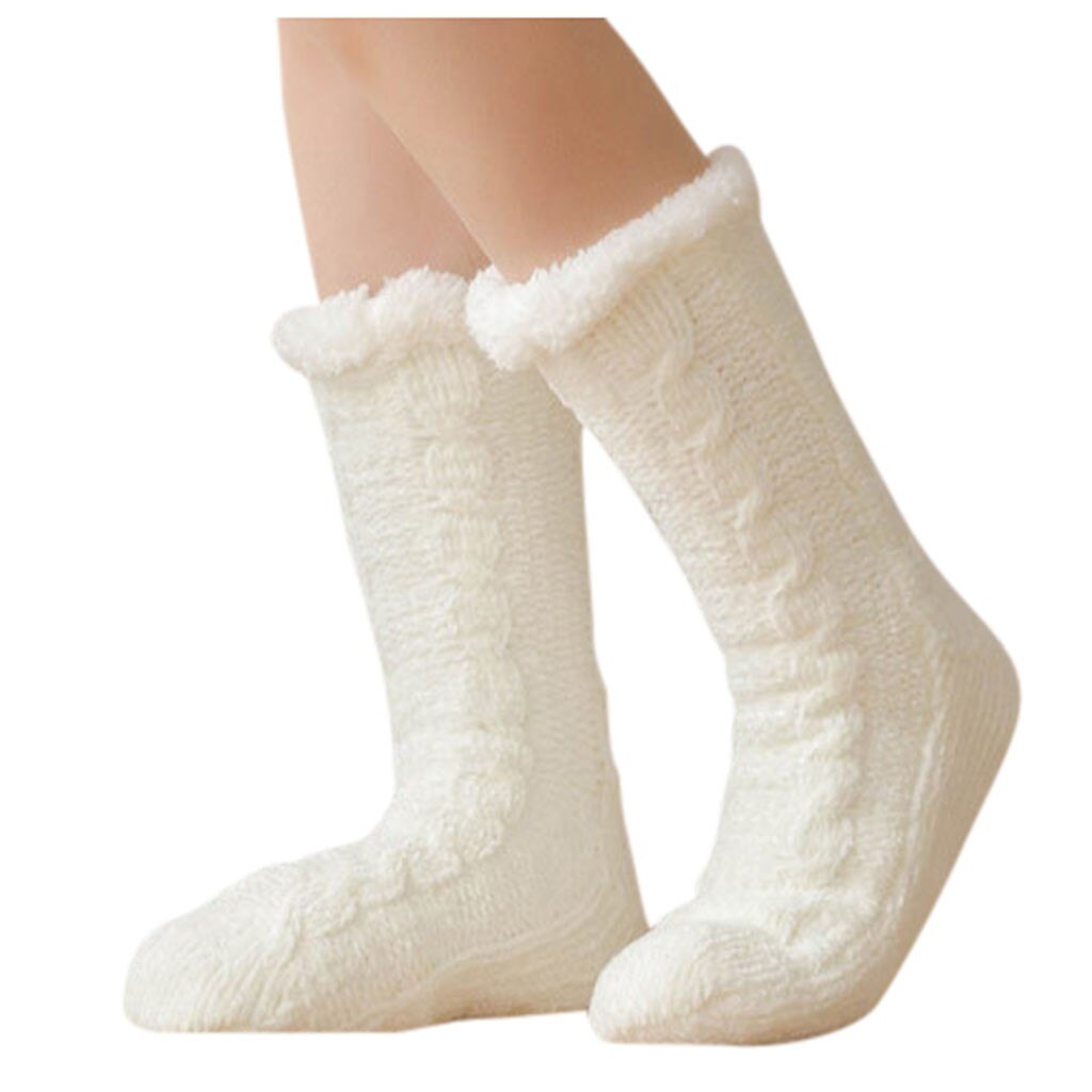 Women Winter Sweet and lovely, warm and comfortable Cotton Socks Solid Thicker Anti-slip Floor Socks Carpet Socks