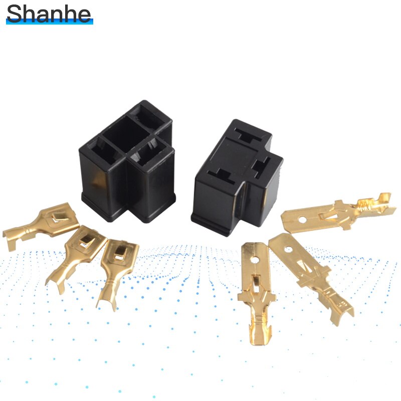 1kits 3Pin H4 Car connector plug H4 Auto holder plug 7.8mm lamp plug bulb socket for Male + female