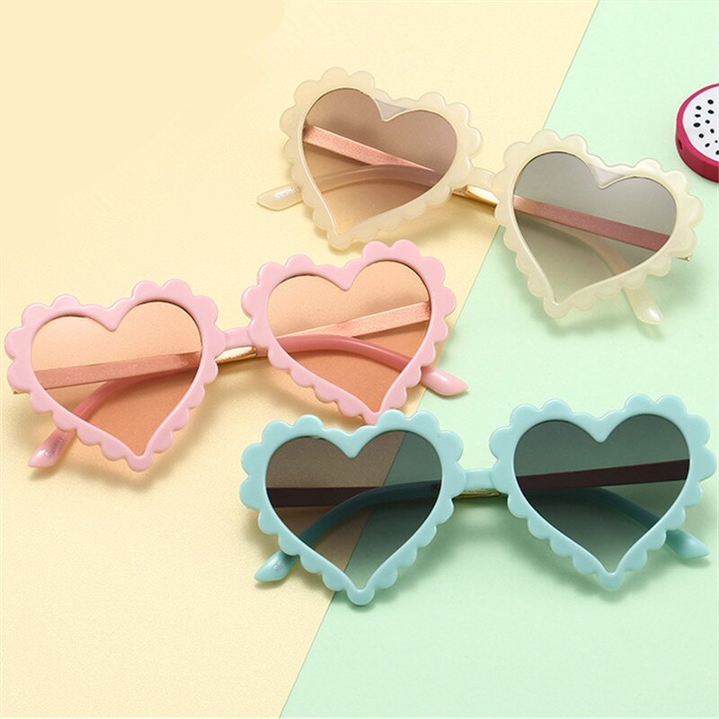 Kottdo hjerte låve solbriller låve plast søte solbriller til jenter takrenne gradient solbriller  uv400 gafas