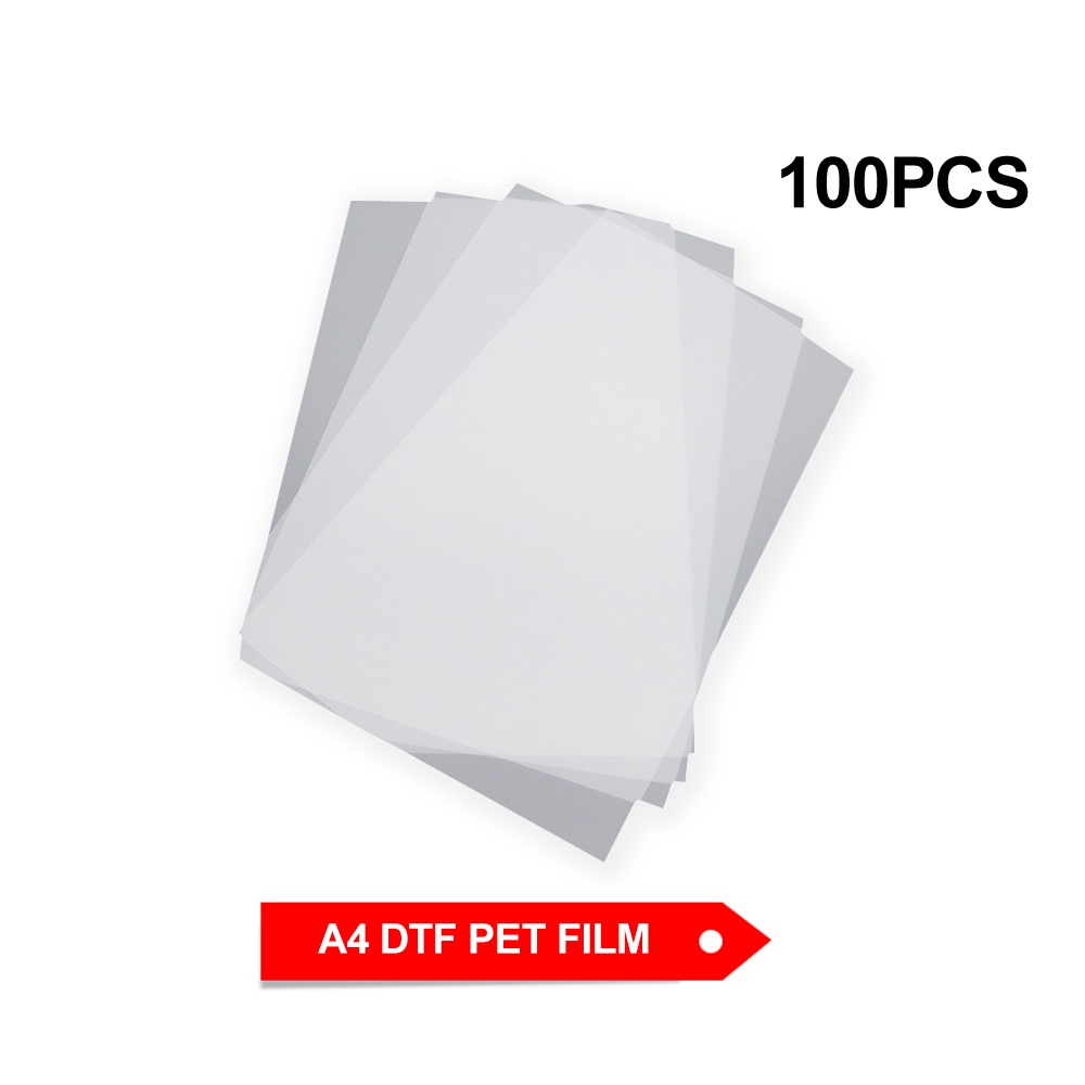 100PCS A4 PET Film DTF Film Transfer Film A4 DTF Film For DTF Printer Direct Transfer Film Printing Machine PET Flim DTF Printer