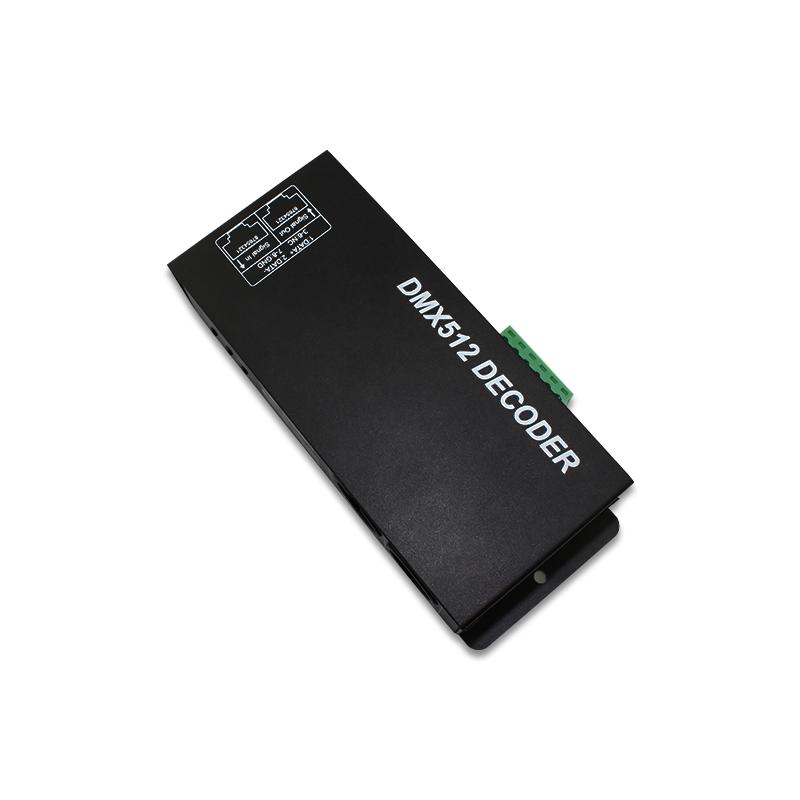 Décodeur DMX 5CH RGB+CCT 20.5A - Contrôle Bande LED 12-48V, Avec RDM Et Affichage Numérique
