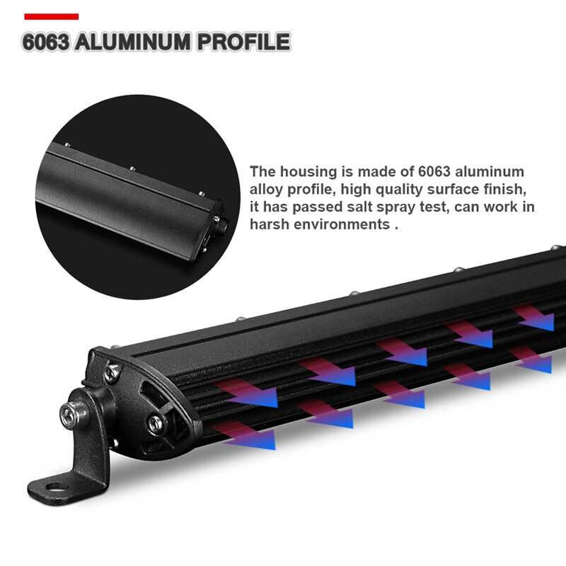 7 tum 18w smal led light bar flood spot led bar arbetslampa för jeep truck trailer offroad atv tv car 4wd driving
