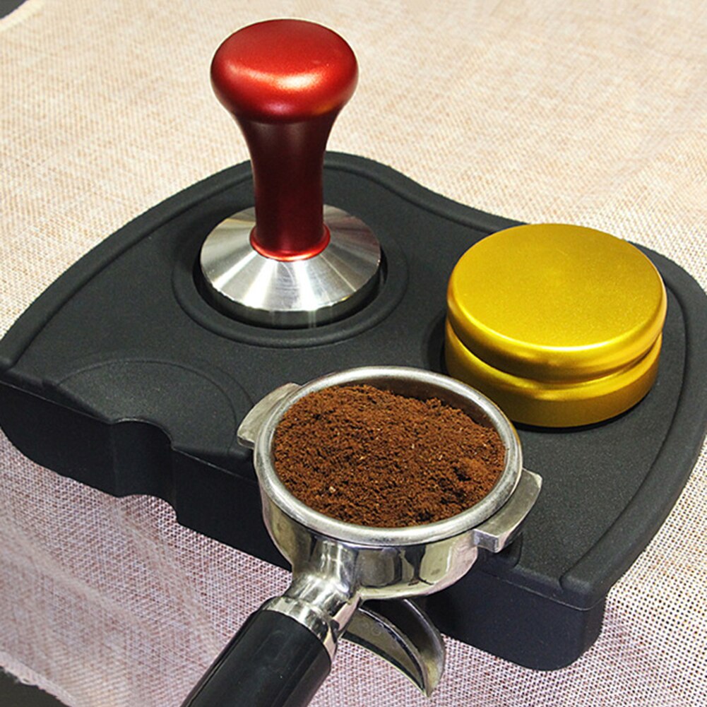 Coffee Maker Support Base Rack Silicone Coffee Tamper Mat Espresso Coffee Tamping Holder Anti-Slip Corner-Pad