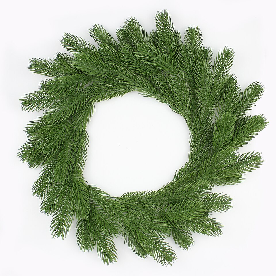 HUADODO 10 stuks Kunstmatige Pine Takken Nep Planten kunstbloemen Kerstboom voor Xmas Ornamenten Decoraties