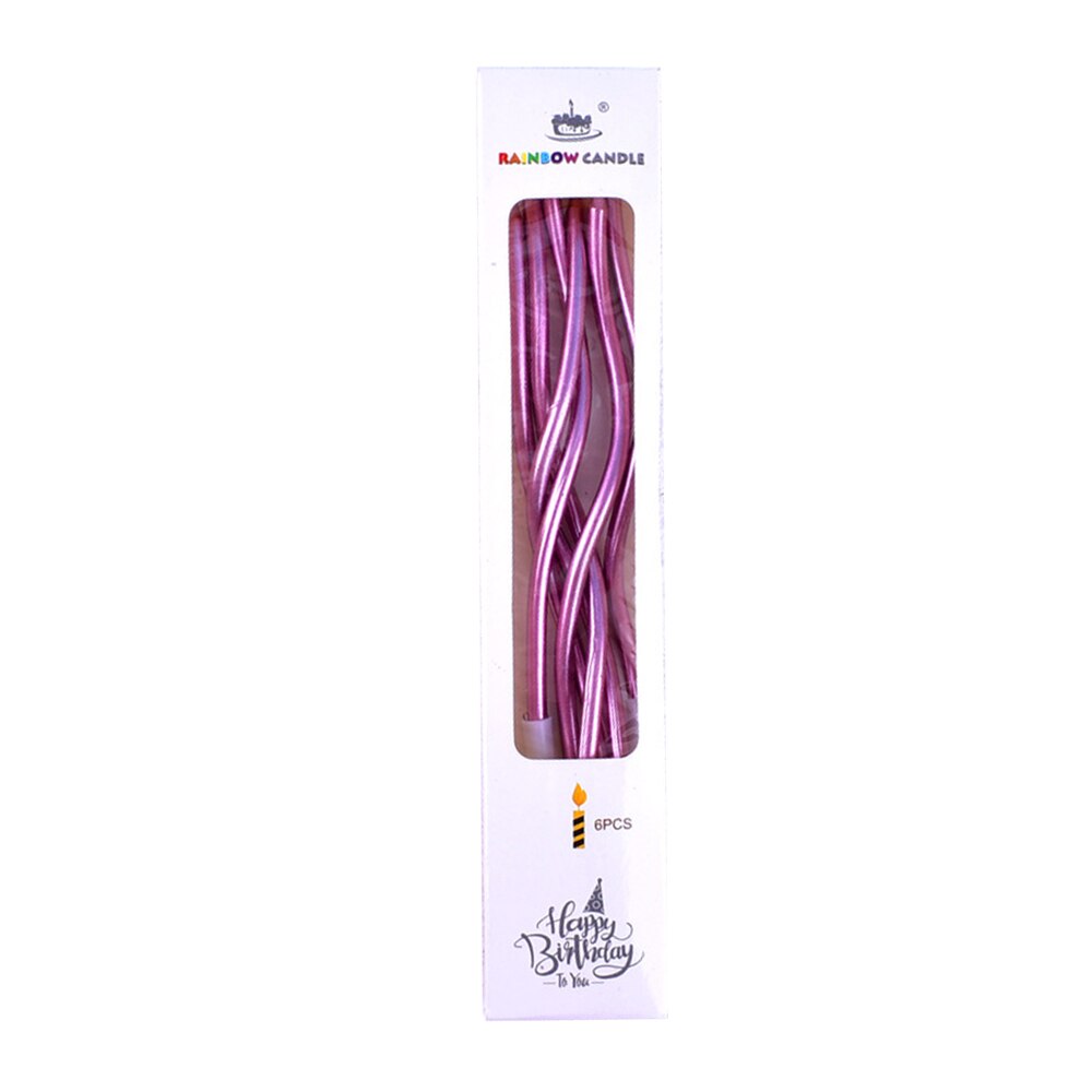 Threaded Birthday Cake Candle Curved Cake Birthday Candles Long Thin Candles For Birthday Wedding Party Decorations Supplies: 04