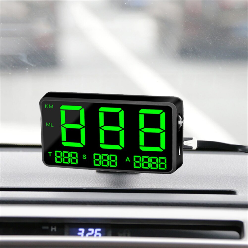 Auto Hud Head Up Display C80 Gps Snelheidsmeter Hud Display Km/H Mph Overspeed Waarschuwing Voor Fiets Motorfiets Auto accessoires