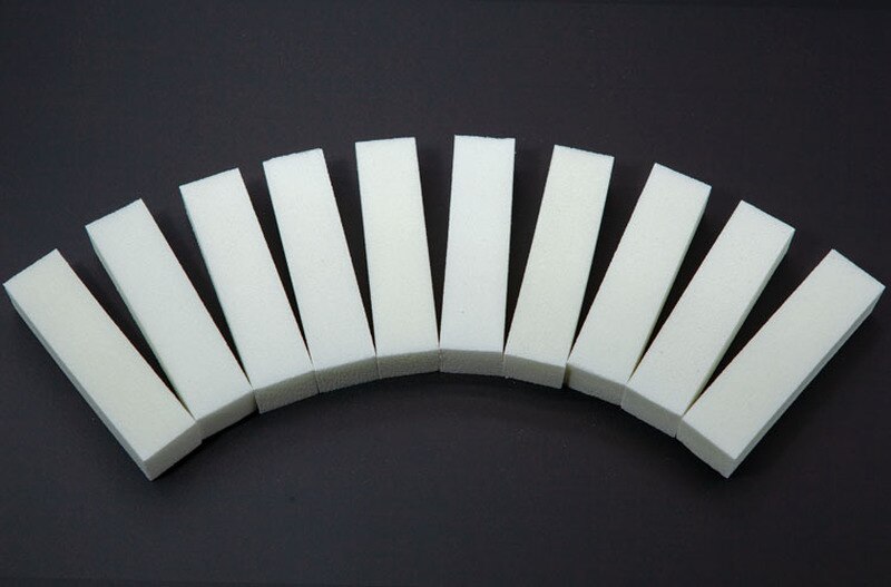 10Pcs White Nail Art Buffer Blocks Sanding Polishing Sponge Nail Files Fingernail Toe Buffing Grinding Manicure Tools