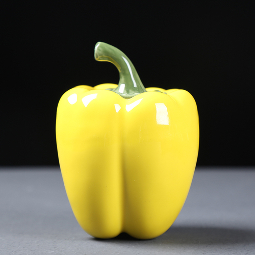 Kreative Keramik Tee Caddie Grün Pfeffer Tee Dosen Mini Tragbare Reise Lagerung Dosen Chinesischen Kung Fu Tee Kasten Keramik Tee Glas: Gelb L