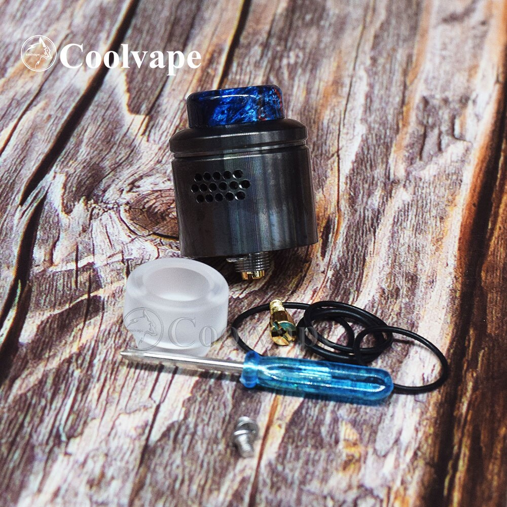 coolvape Profile RDA 24mm Vape Adjustable pin BF Tank Vaporizer Single mesh coil Atomizer vs kylin m rta fit thc tauren mod: Gun