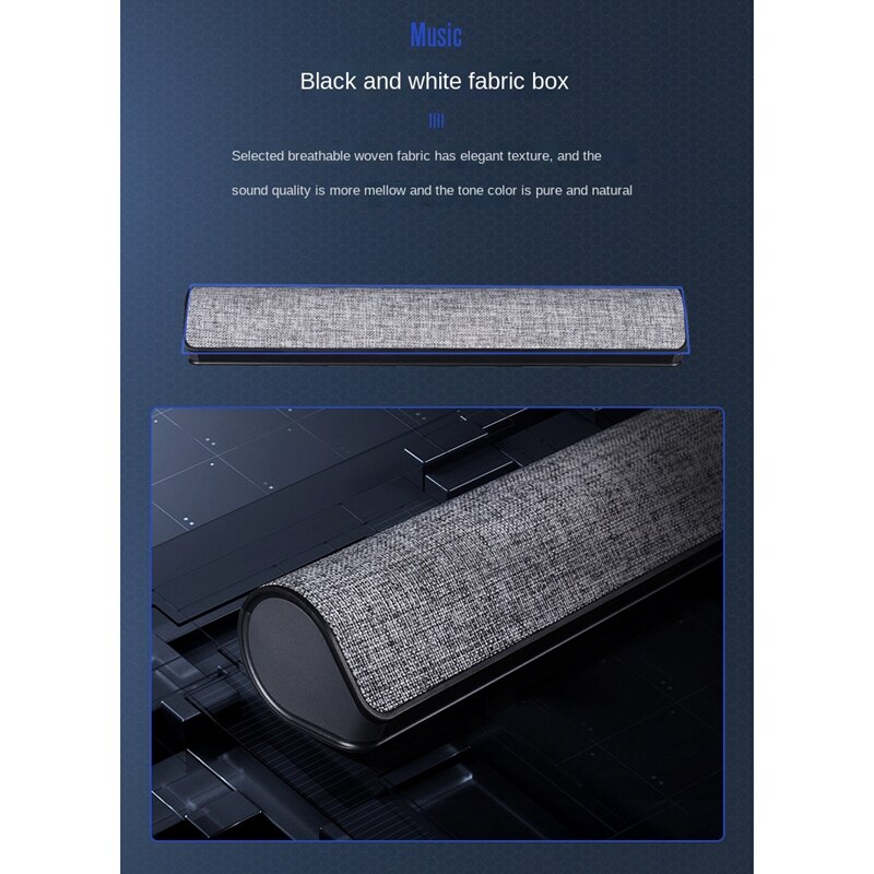 Computer Speakers Mini Sound Bar 3.5mm Input USB Powered Sound Bar with Volume Control for Desktop Monitor Notebook