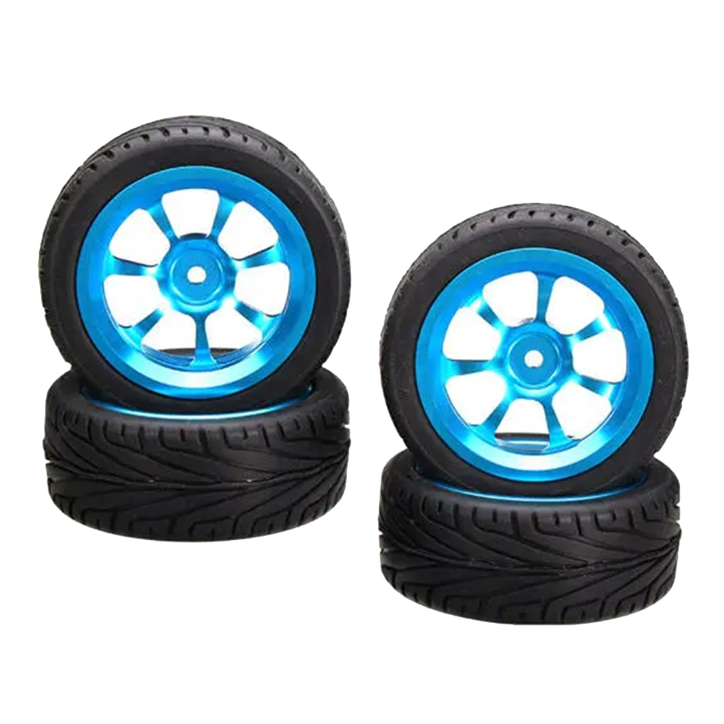 4Pcs 1:14 Scale Cars Large Size Tire Accessories 68mm Dia fits Wltoys 144001