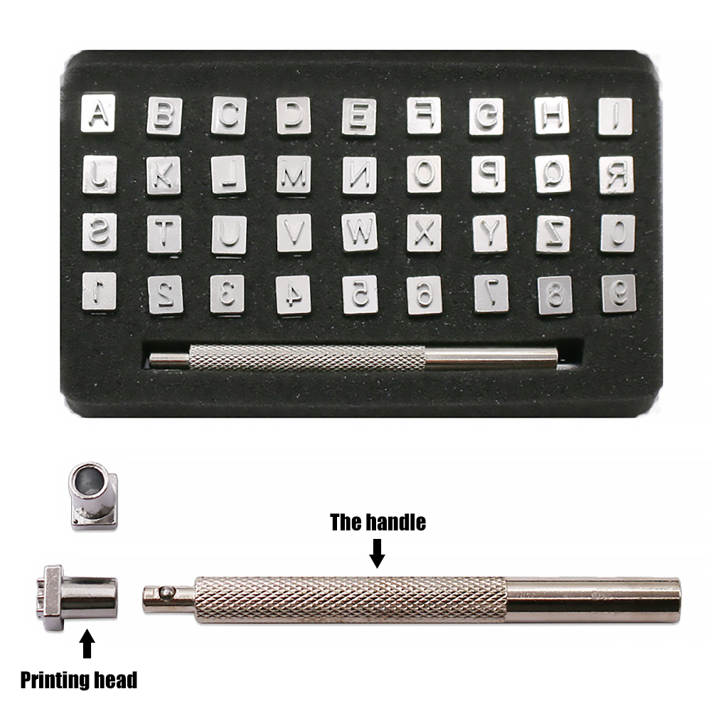 36 Stks/set Engels Brief Alfabet Nummers Stempelen Punch Set Metalen Lederen Tool Lederen Craft Alfabet Stempels Graveren Tool Set