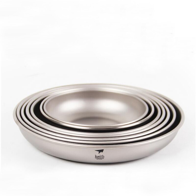 Titanium Dinner Plate Round Serving Dishes Titanium Material Fruit Plate Dessert Tray Steak Tray Kitchen Tableware