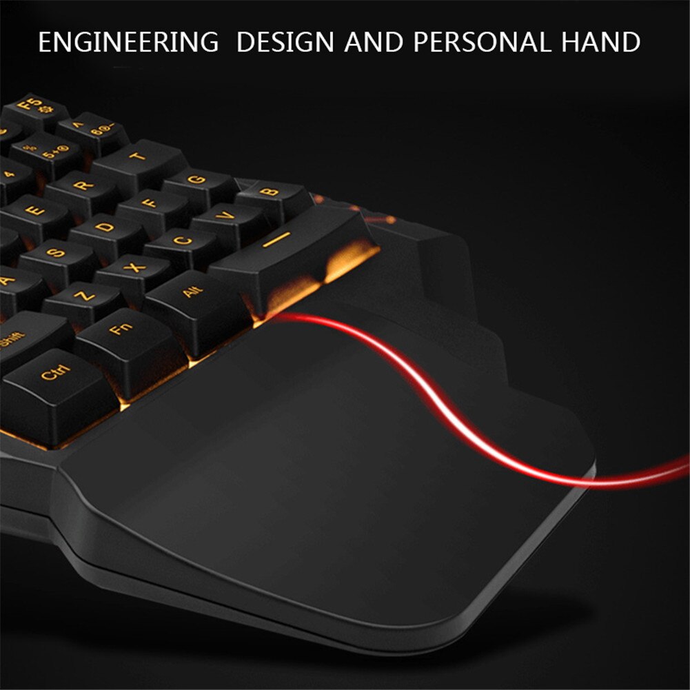 One Hand Gaming Keyboard Half Keyboard Small Gaming Keyboards with Backlight GDeals