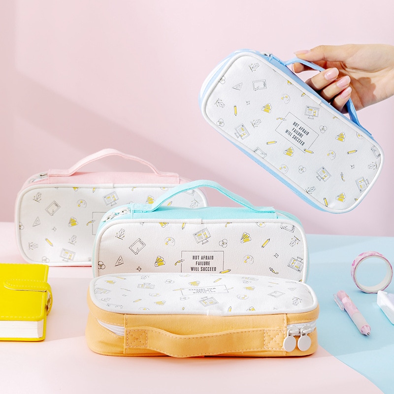 Piórnik Estojo Estuche Escolar śliczne przenośne piórnik szkoła etui pudełko na długopis Kawaii koreańskie piśmiennicze Trousse Scolaire Stylo