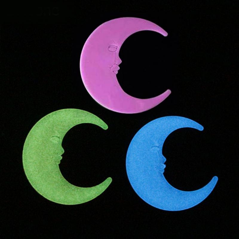 8Cm Stickers Creatieve Moon Glow In The Dark Lichtgevende Op Muurstickers Voor Kinderkamer Woonkamer Muurtattoo home Decoratie