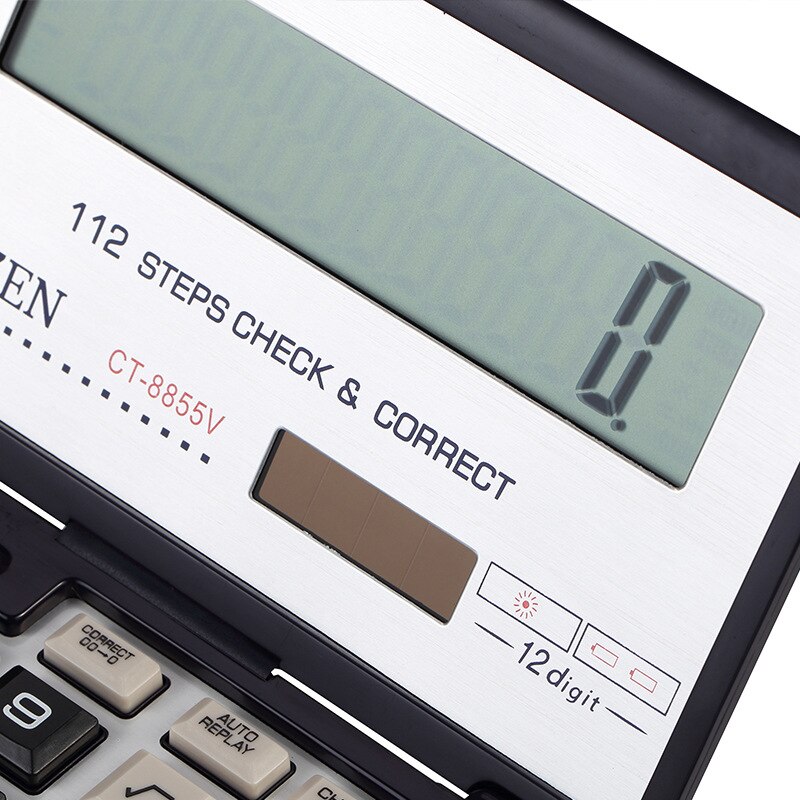 8855V Solar Calculator Computer Clipping Box Calculator Black
