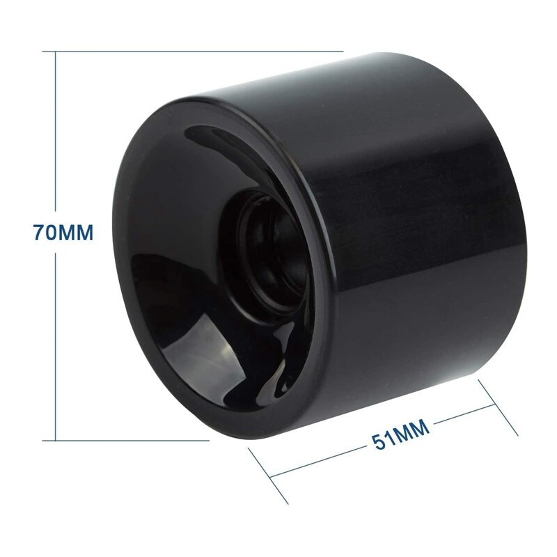 Lot de 4 roues de planche à roulettes Longboard 70mm 80A, roues de rechange pour Cruiser Pennyboard Waveboard Snakeboard
