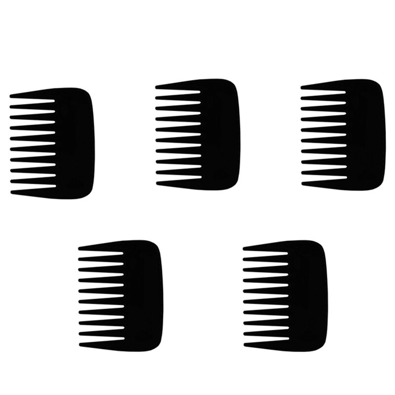 5Pcs Pocket Plastic Comb Super Wide Tooth Combs No Static Beard Comb Small Hair Brush Hair Styling Tool