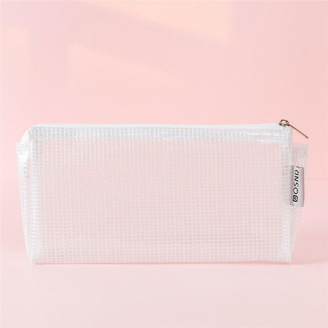 Bonita cartuchera Kawaii de dibujos animados de cerdo para niñas, bonita cartuchera de PU, cartuchera de papelería para bolígrafos, suministros escolares y de oficina, producto: Blanco